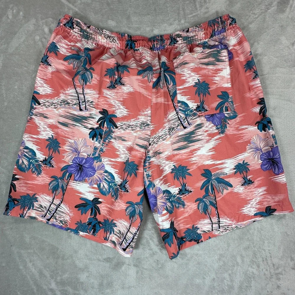 Goodfellow & Co Board Shorts Mens 2XL Multicolor Palm Trees Tropical Hawaiian